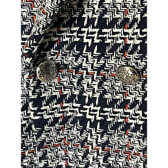 New ZARA Textured Tweed Double Breasted Checked Blazer Jacket - Spain - Picture 14 of 15